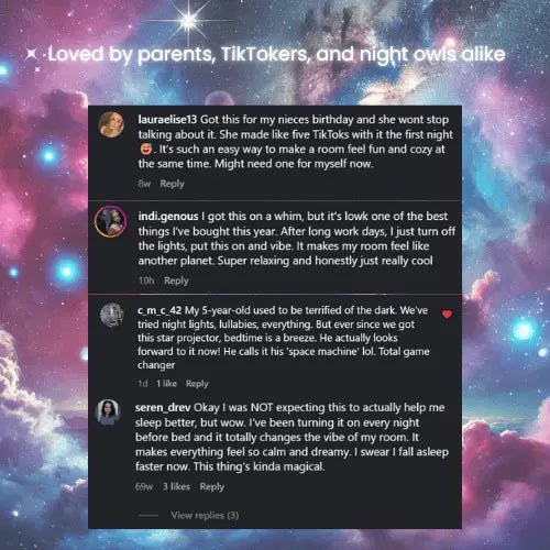 tar projector night light praised by users on Instagram for creating beautiful galaxy projections